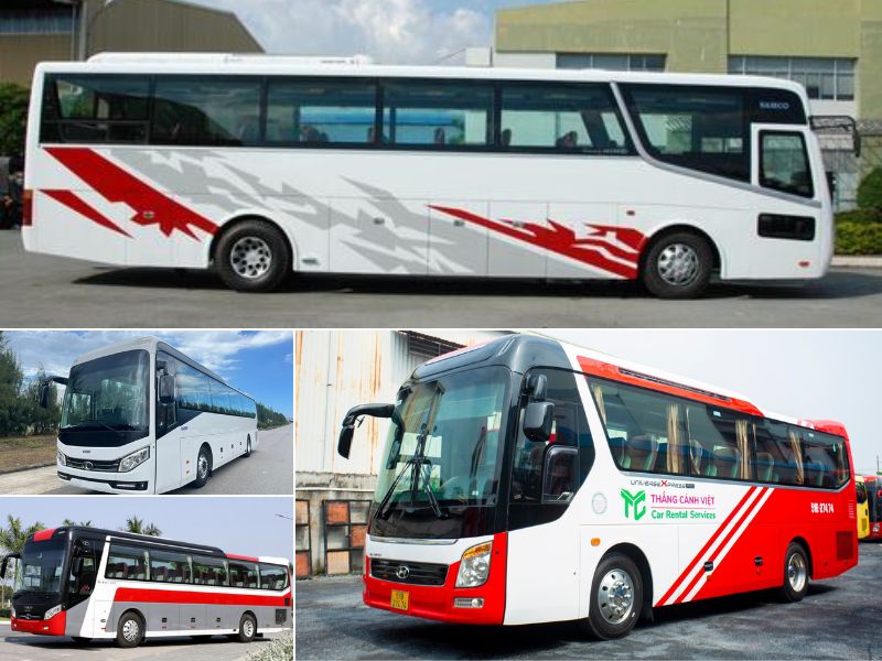 Các dòng xe 45 chỗ hiện nay trên thị trường (Ảnh: Sưu tầm)