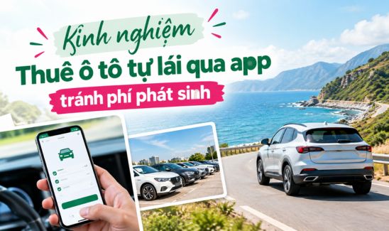Kinh nghiệm thuê ô tô tự lái qua app tránh phí phát sinh