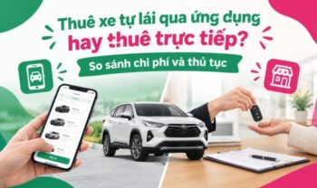 Thuê xe tự lái qua ứng dụng hay thuê trực tiếp?