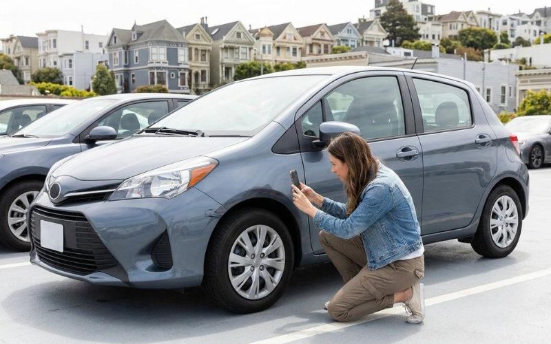 Ghi lại tình trạng xe trước khi bắt đầu hành trình