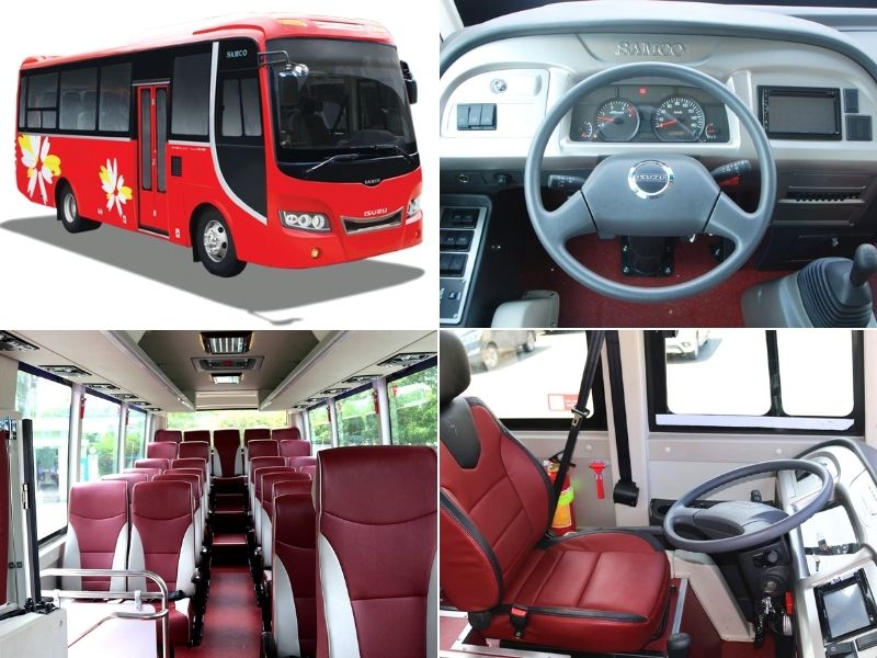 Nội thất bên trong xe Isuzu Samco 29 chỗ