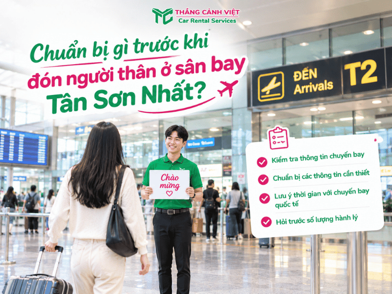 Kiểm tra chuyến bay và thống nhất vị trí gặp trước khi đến sân bay